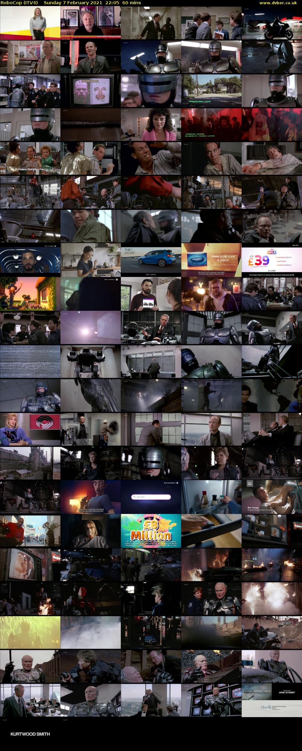 RoboCop (ITV4) Sunday 7 February 2021 22:05 - 23:05