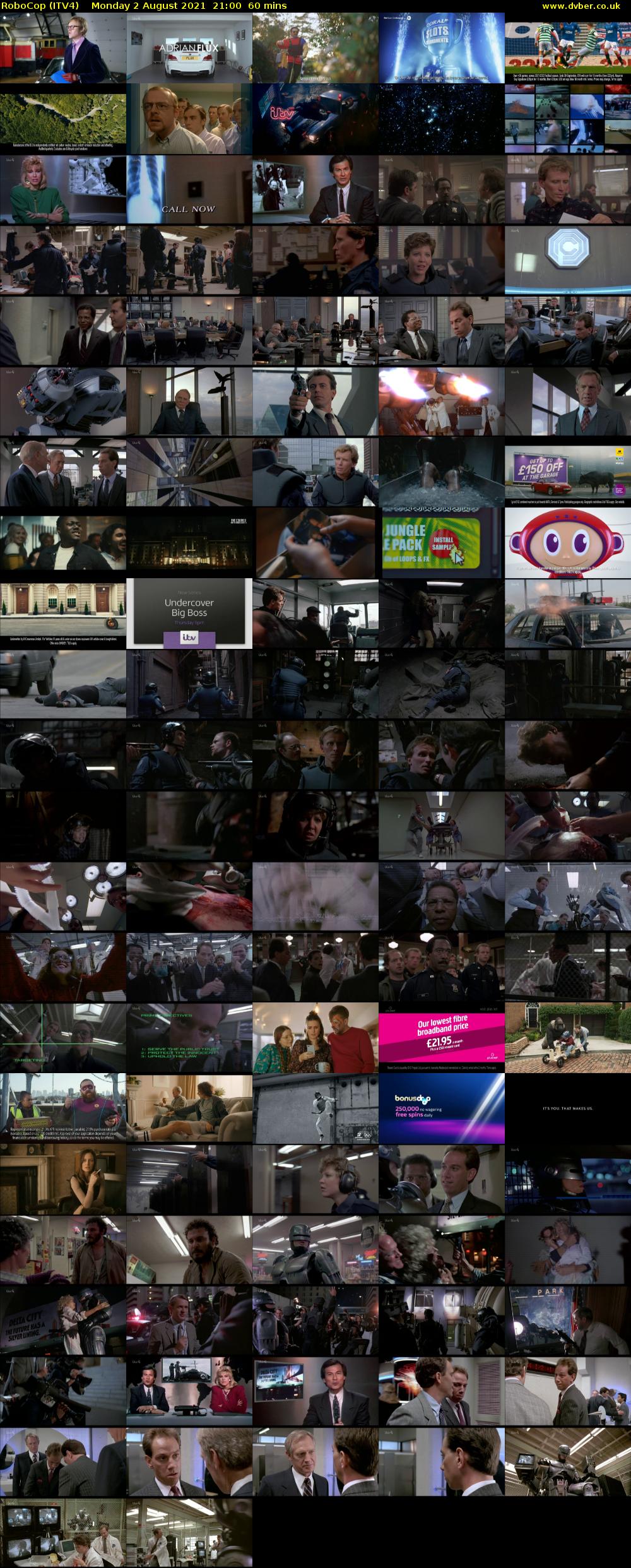 RoboCop (ITV4) Monday 2 August 2021 21:00 - 22:00
