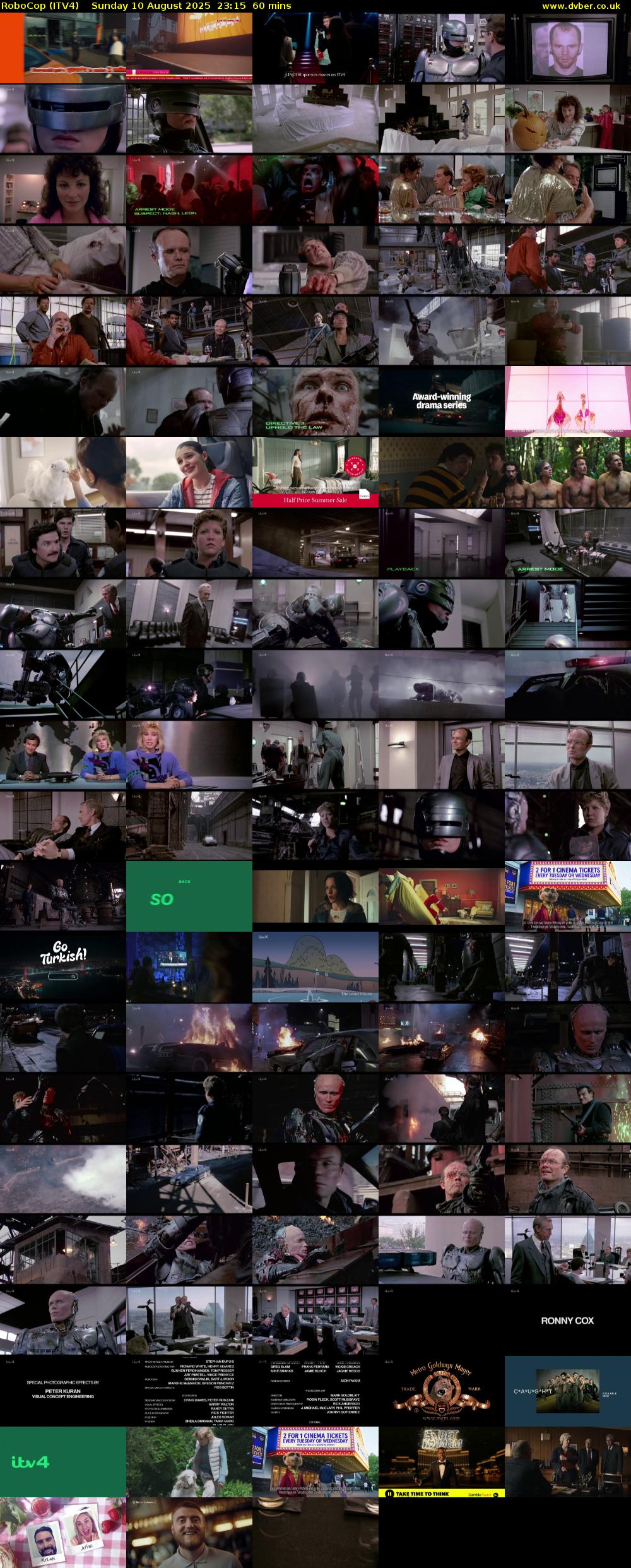 RoboCop (ITV4) Sunday 10 August 2025 23:15 - 00:15