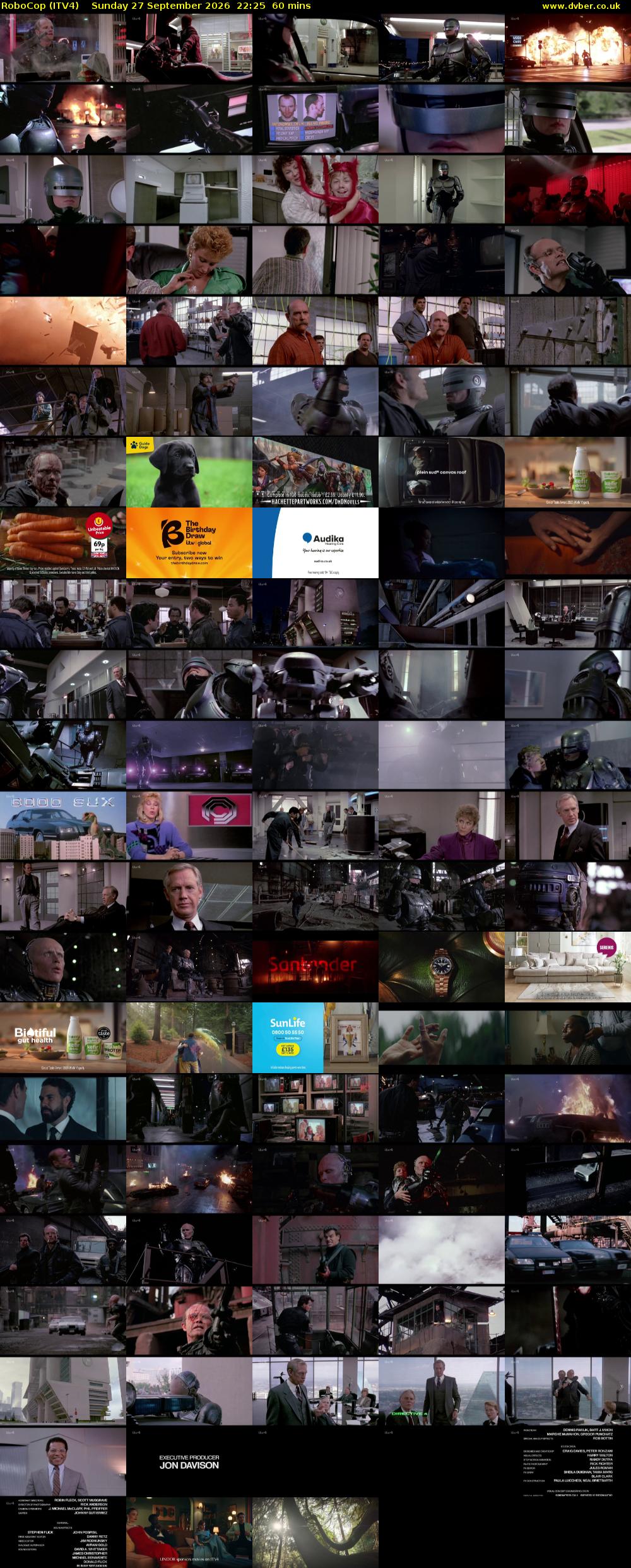 RoboCop (ITV4) Sunday 27 September 2026 22:25 - 23:25