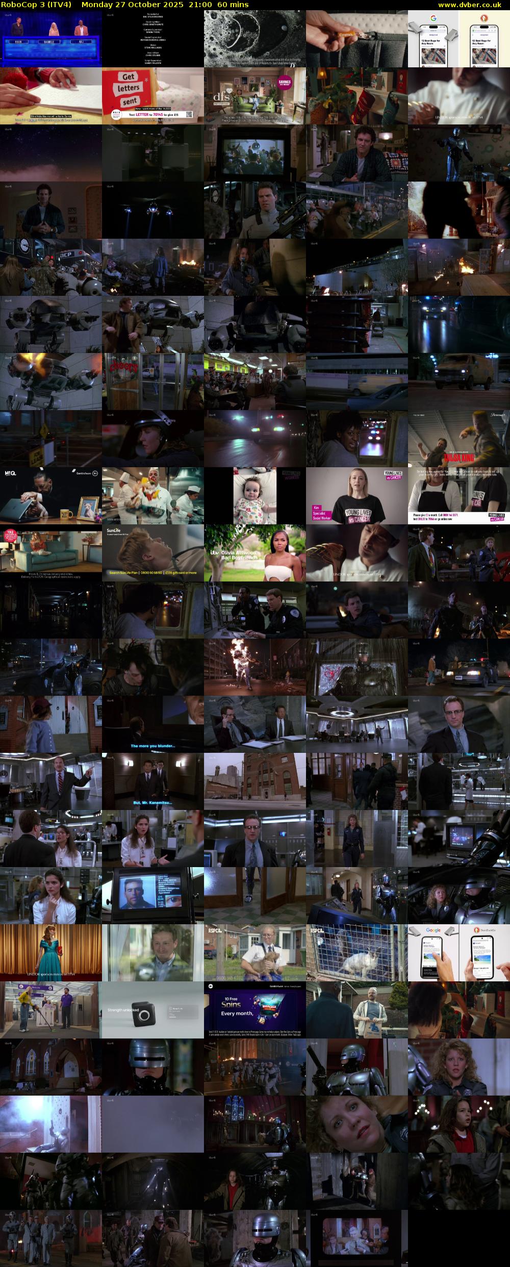 Robocop 3 (ITV4) Monday 27 October 2025 21:00 - 22:00