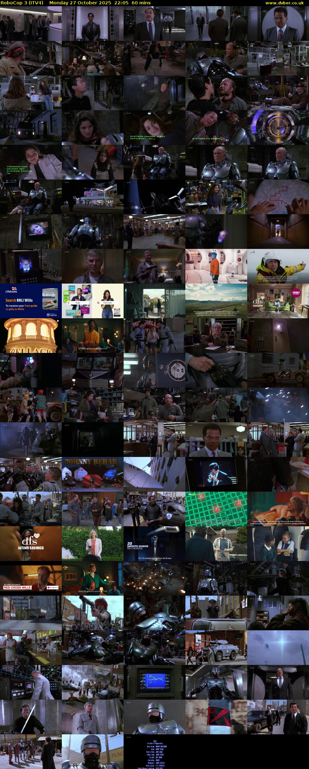 Robocop 3 (ITV4) Monday 27 October 2025 22:05 - 23:05