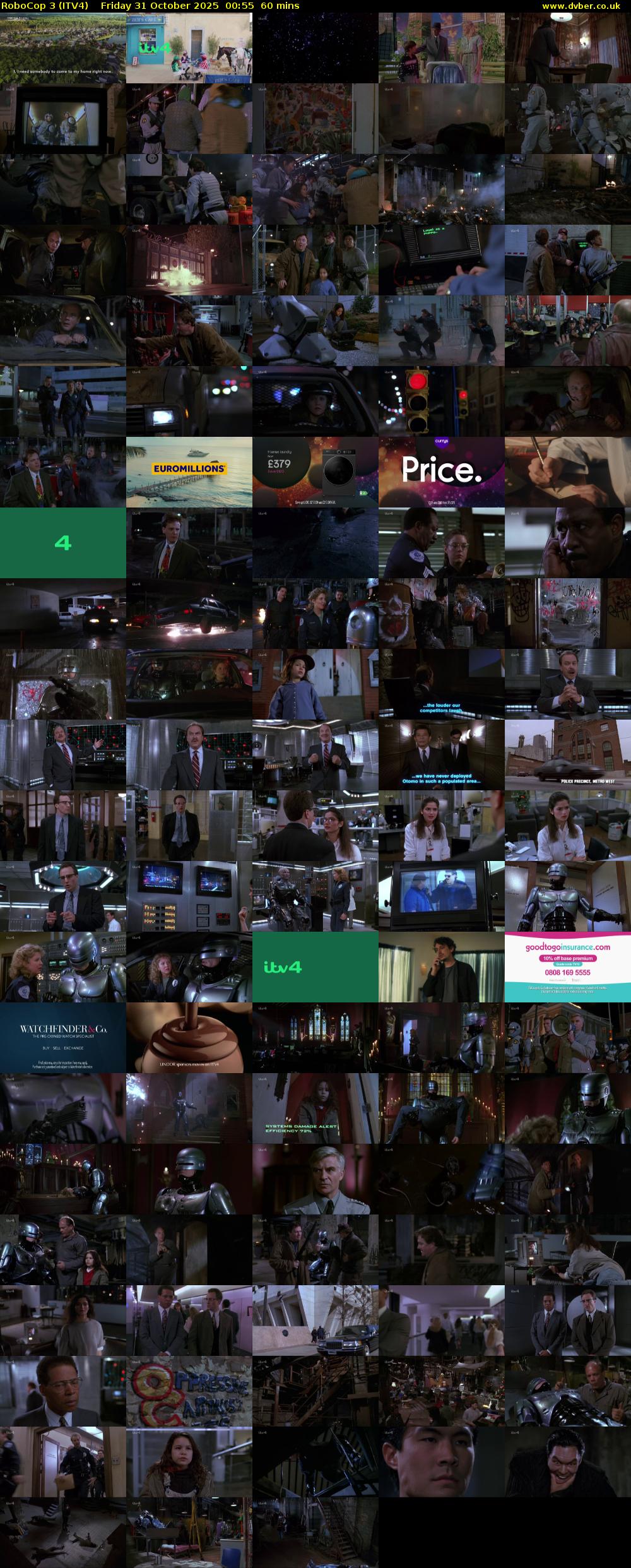 Robocop 3 (ITV4) Friday 31 October 2025 00:55 - 01:55