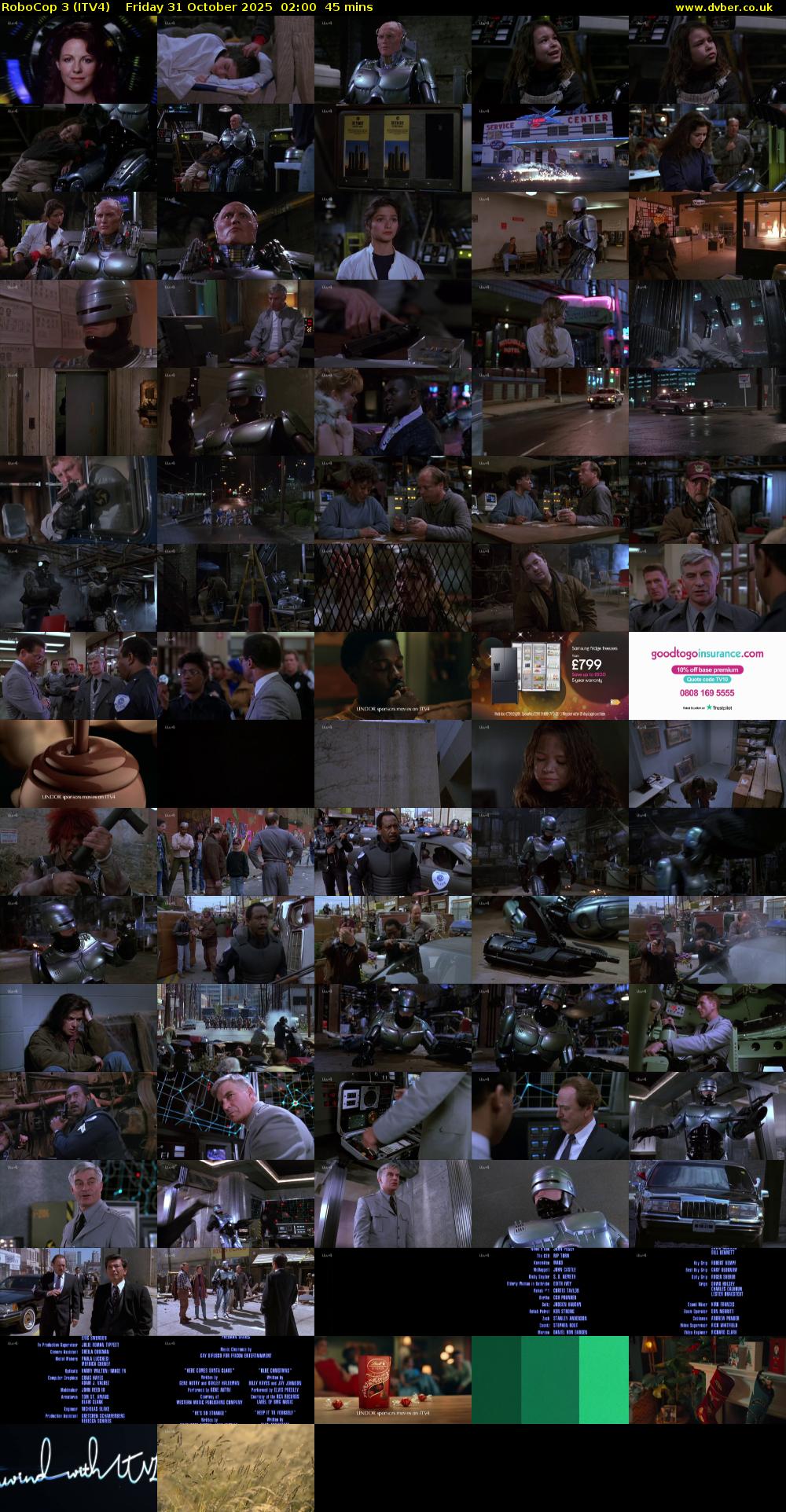 Robocop 3 (ITV4) Friday 31 October 2025 02:00 - 02:45