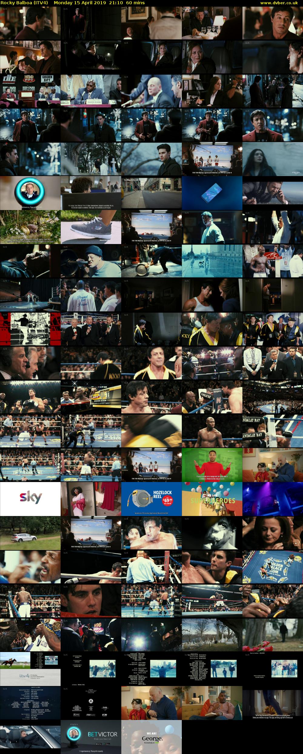 Rocky Balboa (ITV4) Monday 15 April 2019 21:10 - 22:10