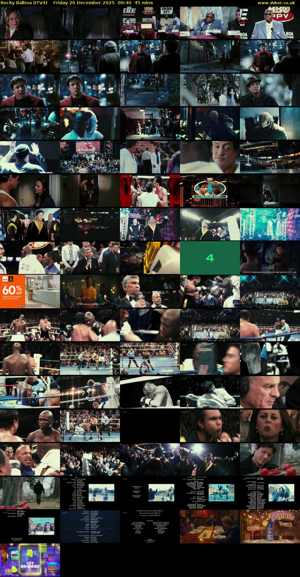 Rocky Balboa (ITV4) Friday 26 December 2025 00:40 - 01:25