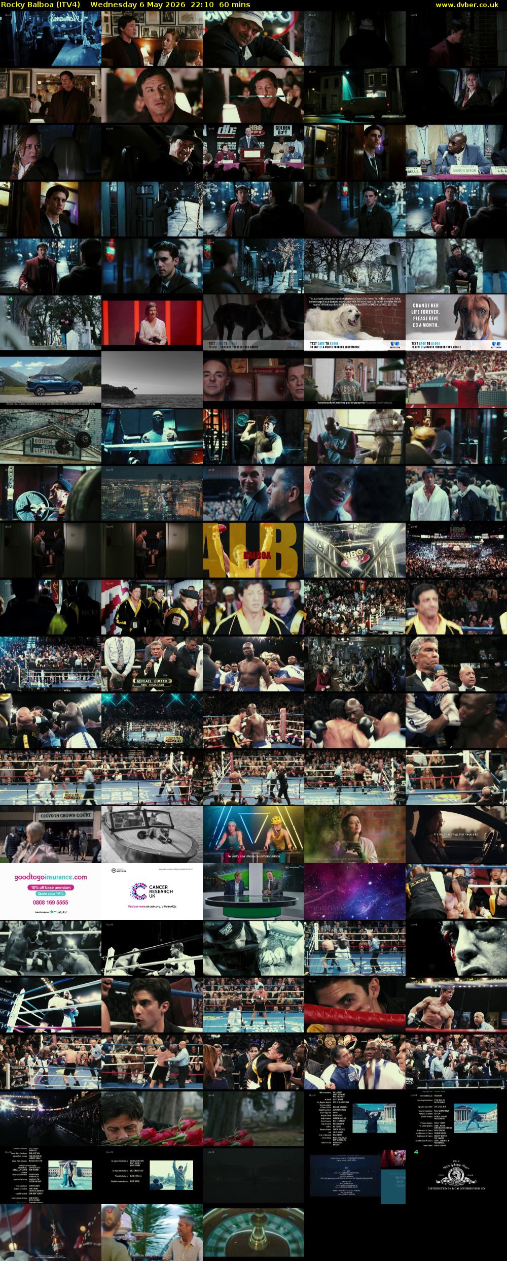 Rocky Balboa (ITV4) Wednesday 6 May 2026 22:10 - 23:10