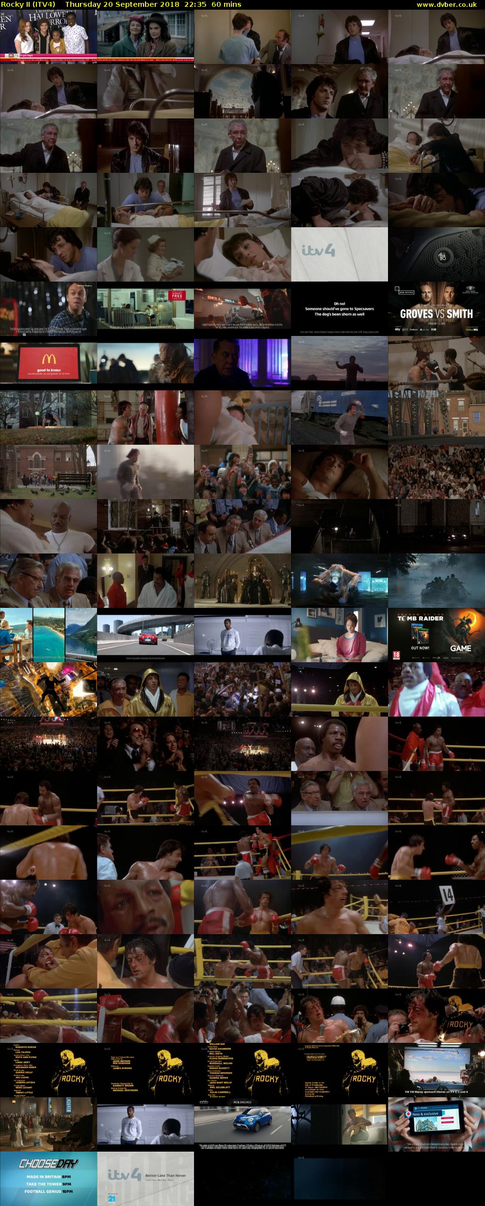 Rocky II (ITV4) Thursday 20 September 2018 22:35 - 23:35