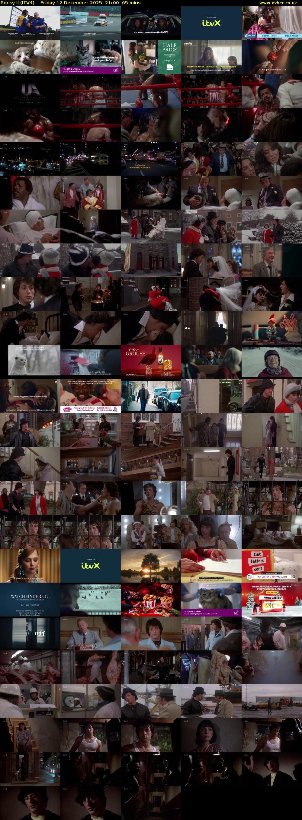 Rocky II (ITV4) Friday 12 December 2025 21:00 - 22:05