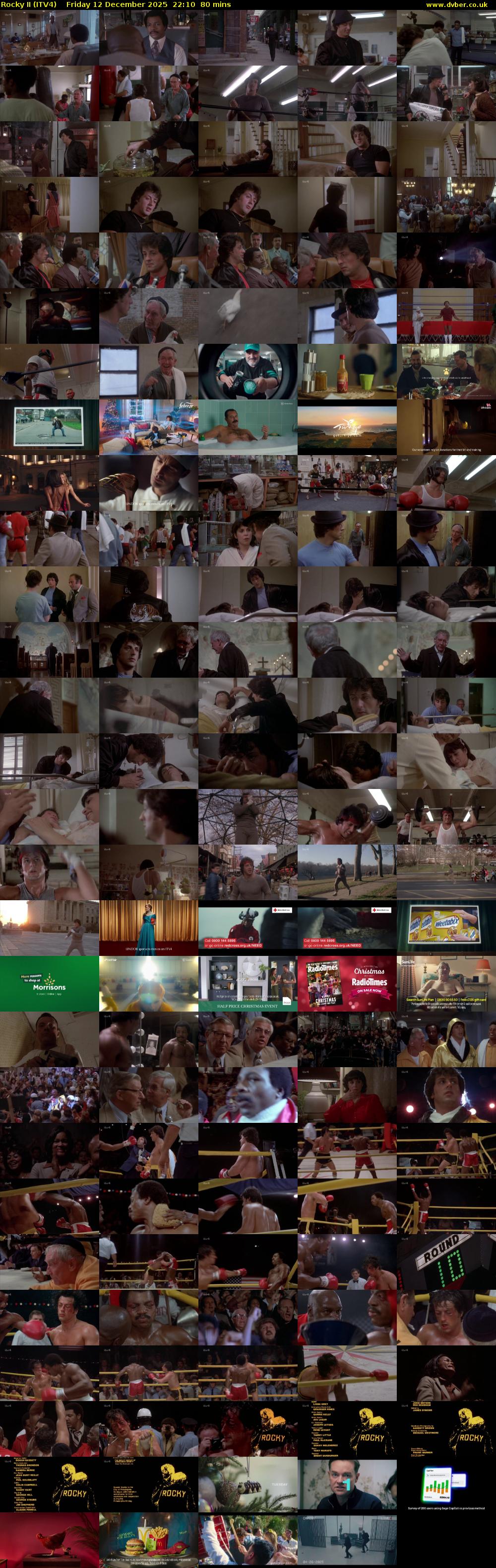 Rocky II (ITV4) Friday 12 December 2025 22:10 - 23:30