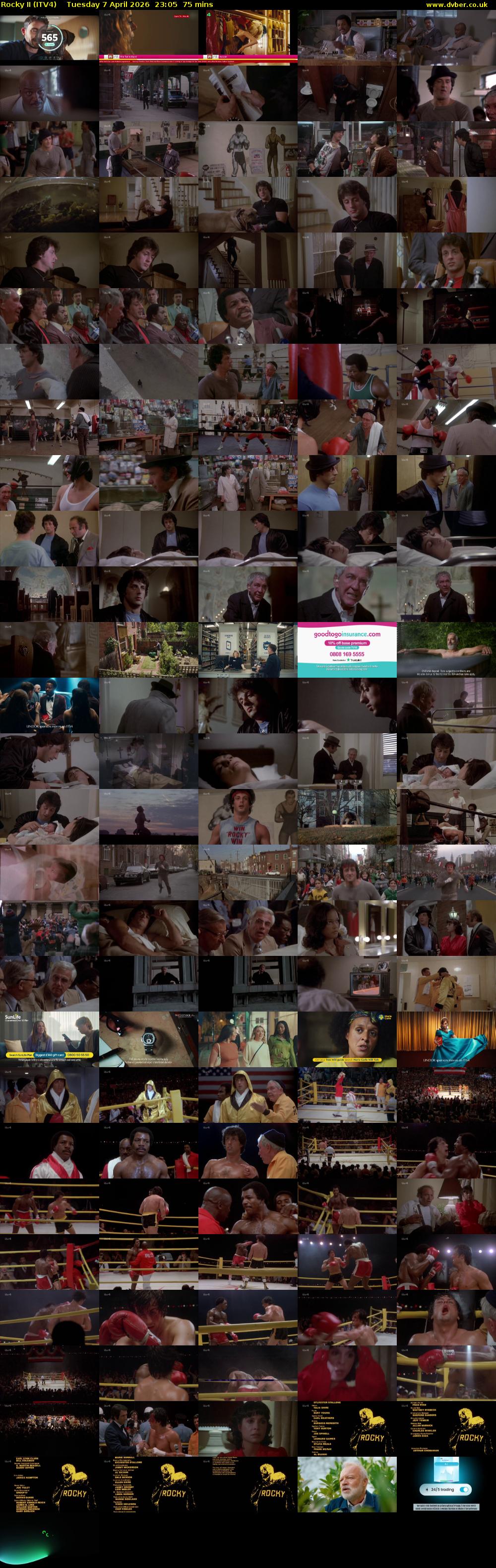 Rocky II (ITV4) Tuesday 7 April 2026 23:05 - 00:20