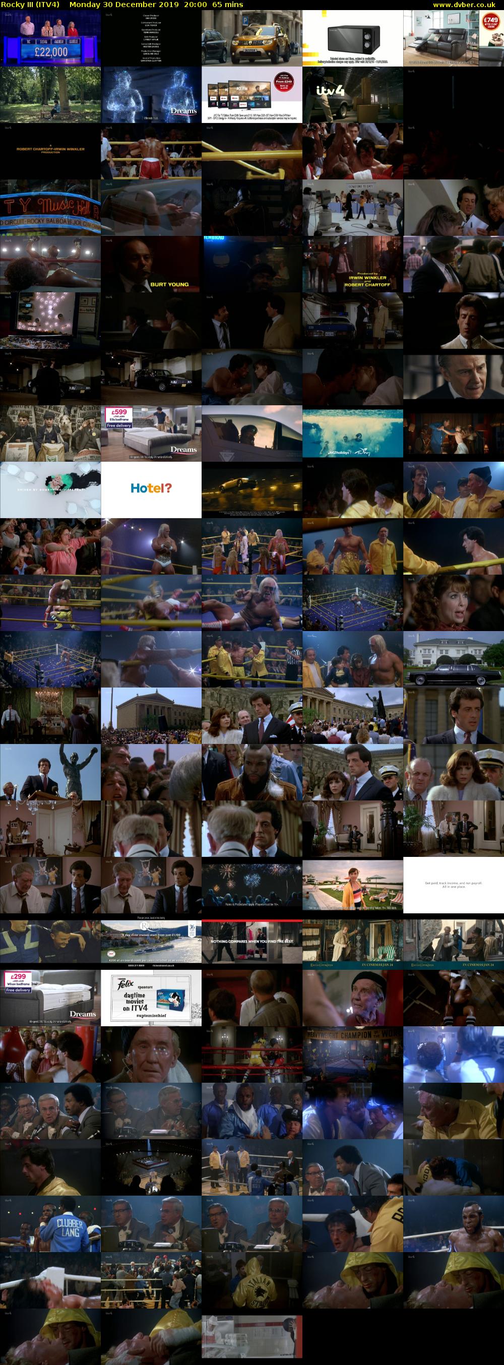 Rocky III (ITV4) Monday 30 December 2019 20:00 - 21:05