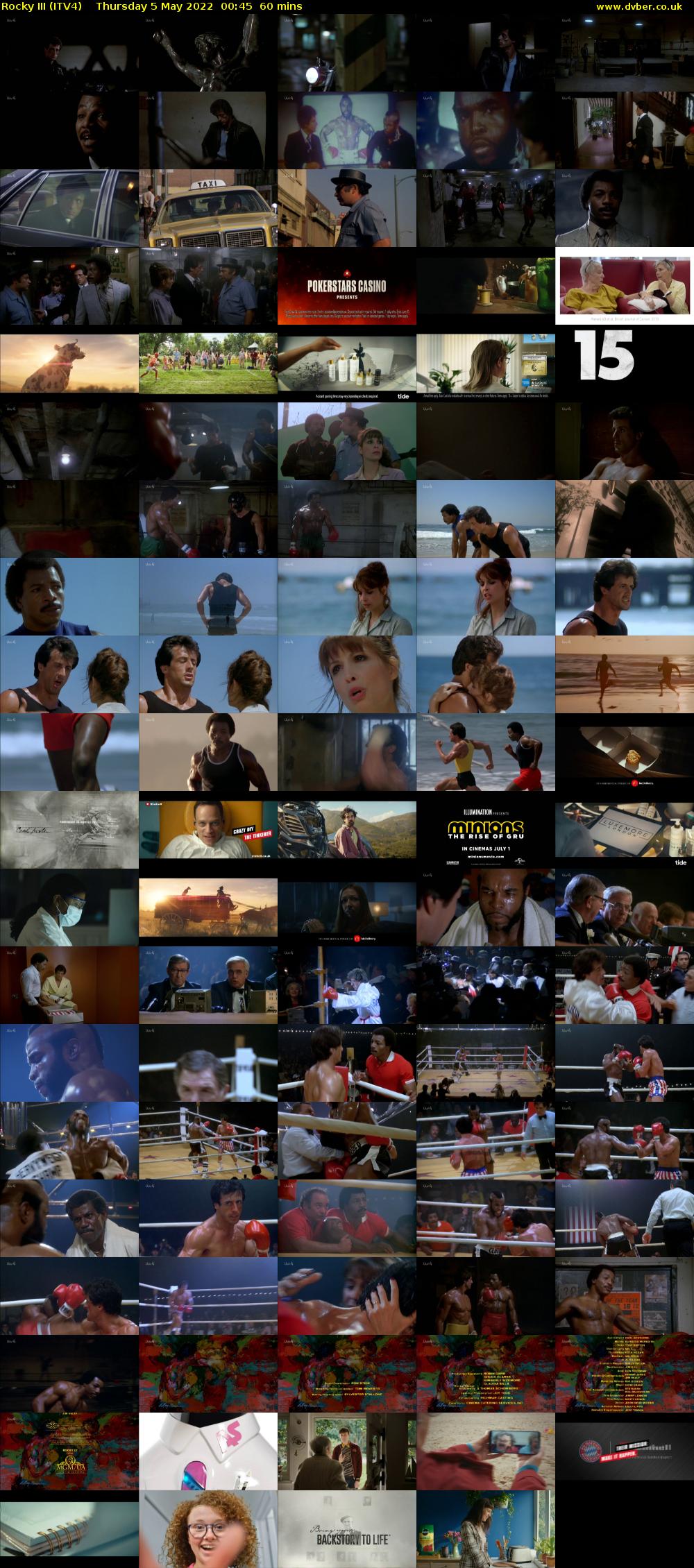Rocky III (ITV4) Thursday 5 May 2022 00:45 - 01:45