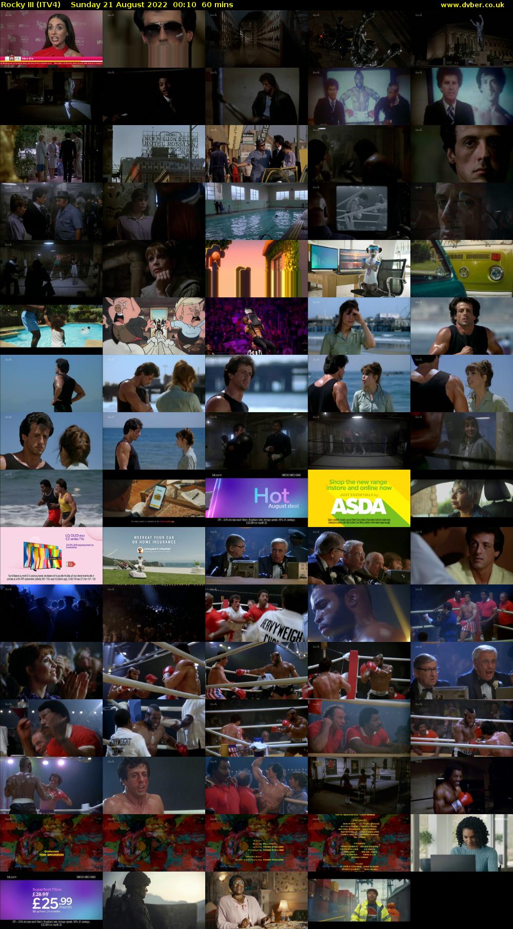 Rocky III (ITV4) Sunday 21 August 2022 00:10 - 01:10