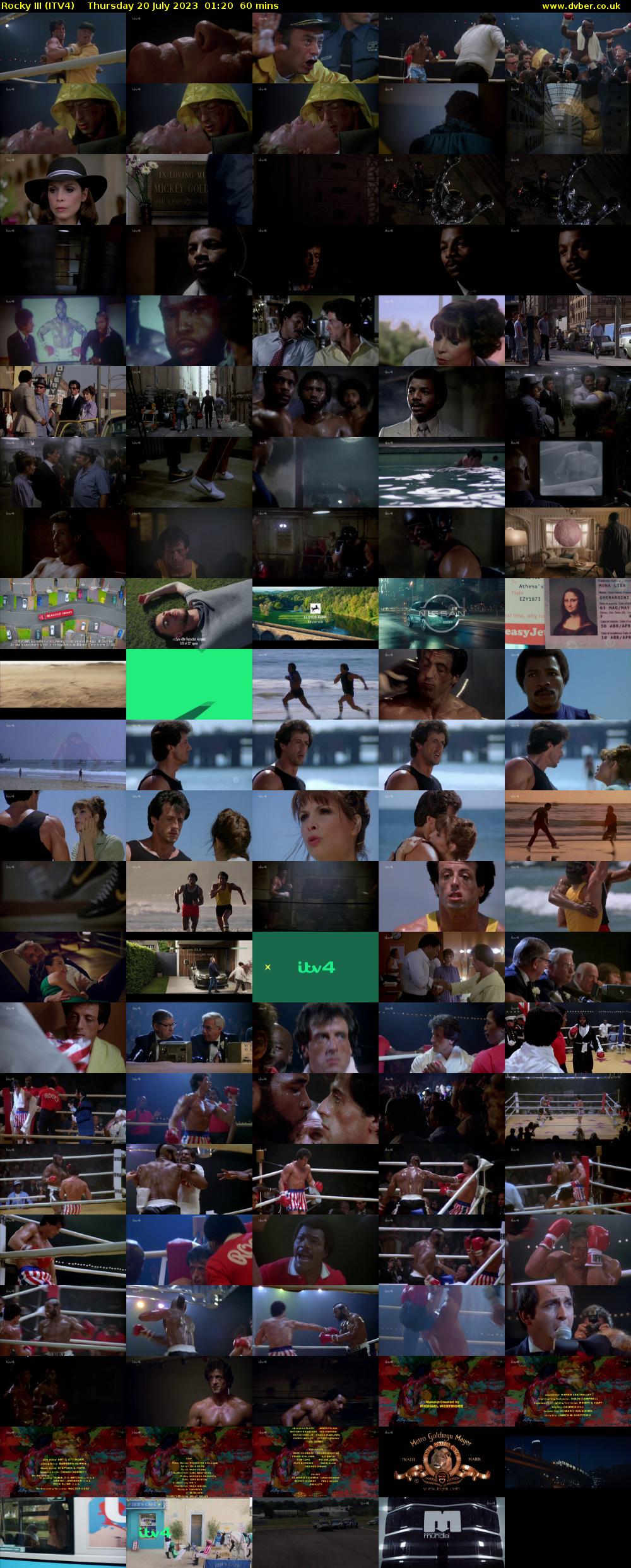 Rocky III (ITV4) Thursday 20 July 2023 01:20 - 02:20