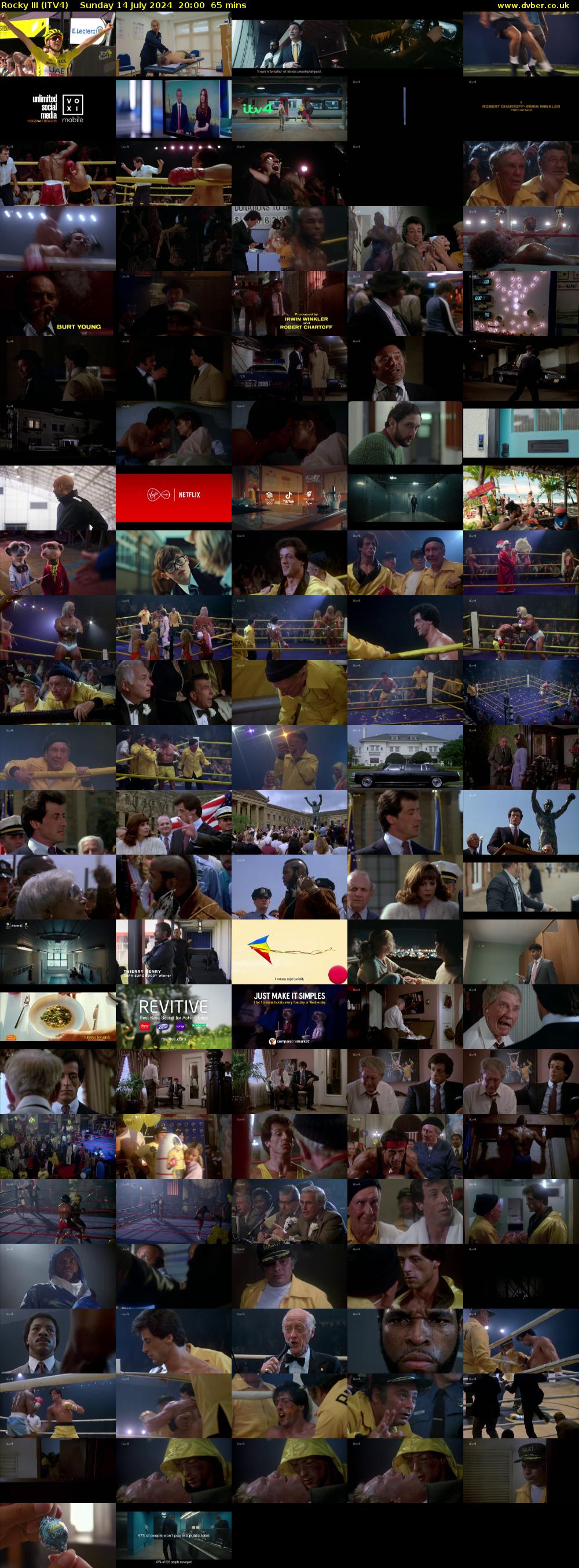 Rocky III (ITV4) Sunday 14 July 2024 20:00 - 21:05