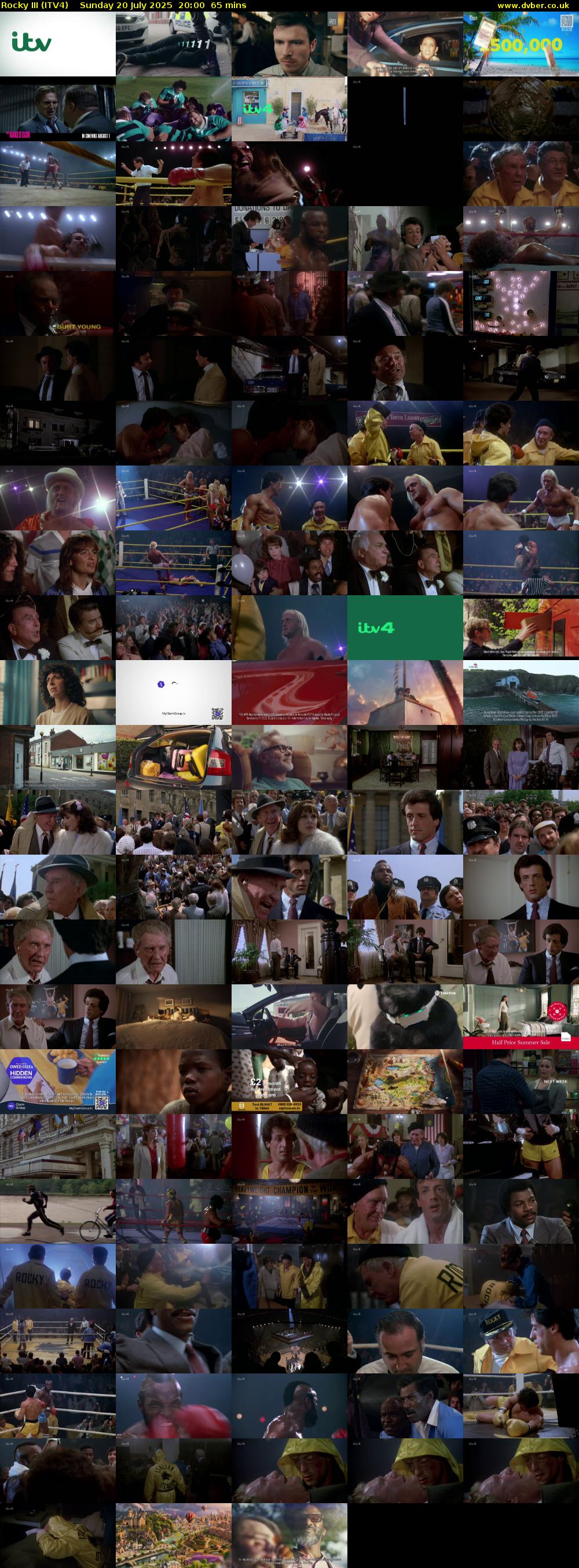 Rocky III (ITV4) Sunday 20 July 2025 20:00 - 21:05