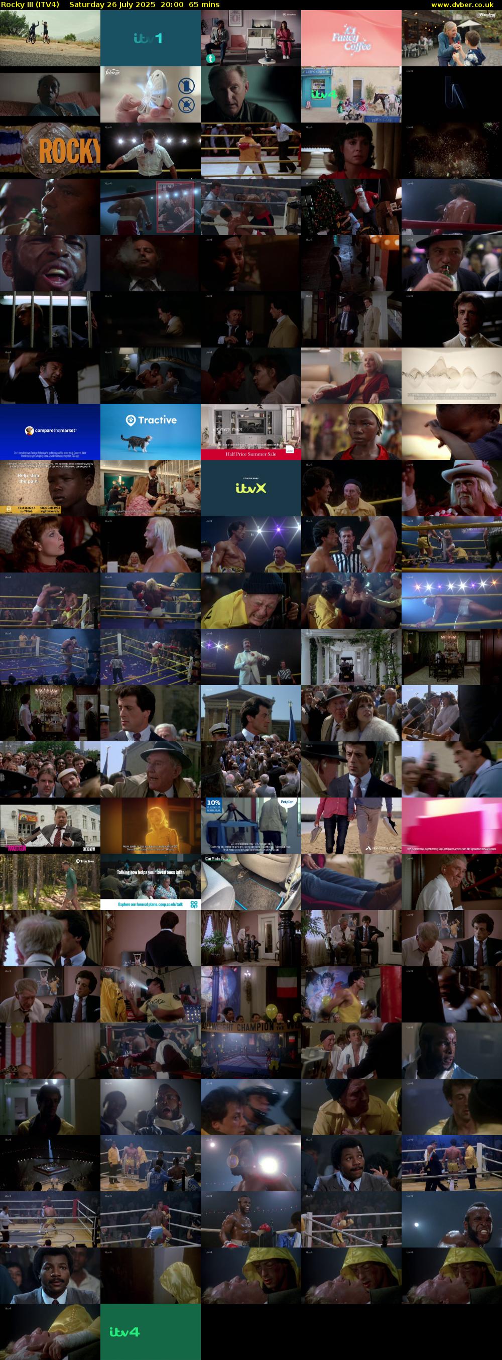 Rocky III (ITV4) Saturday 26 July 2025 20:00 - 21:05