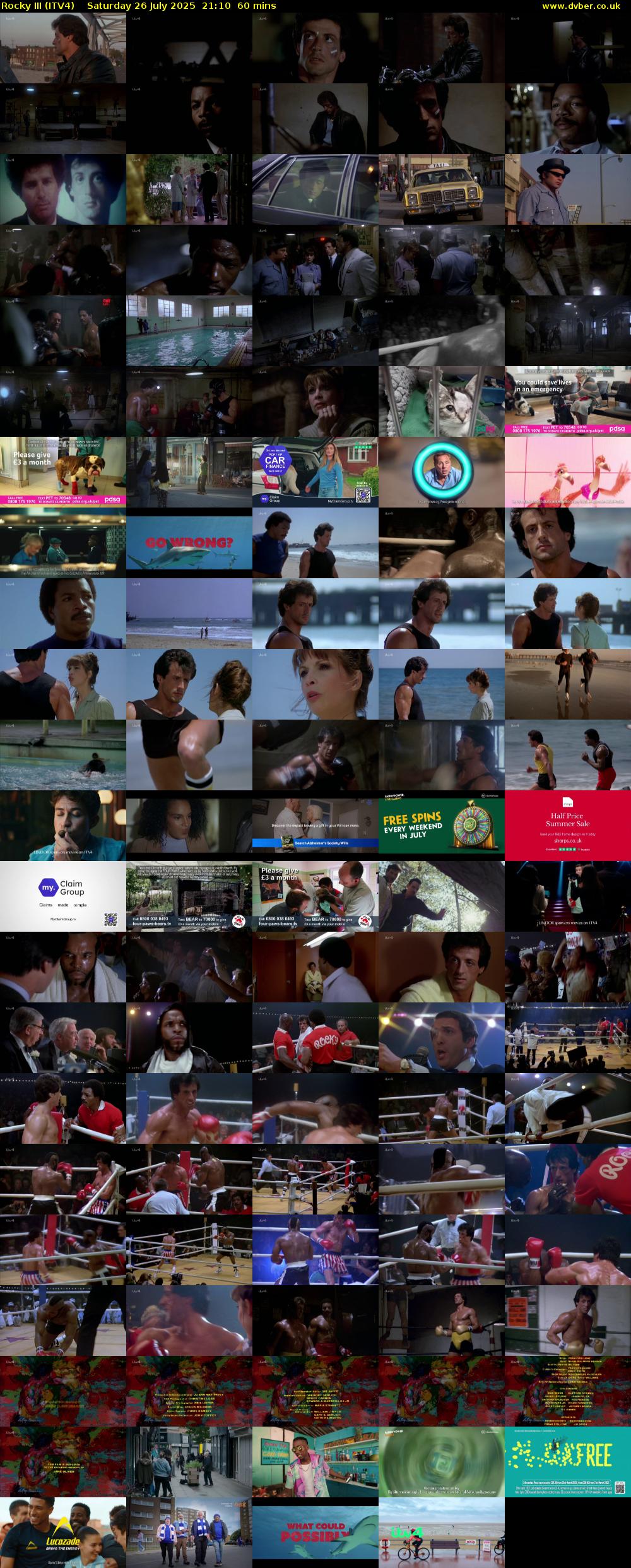 Rocky III (ITV4) Saturday 26 July 2025 21:10 - 22:10