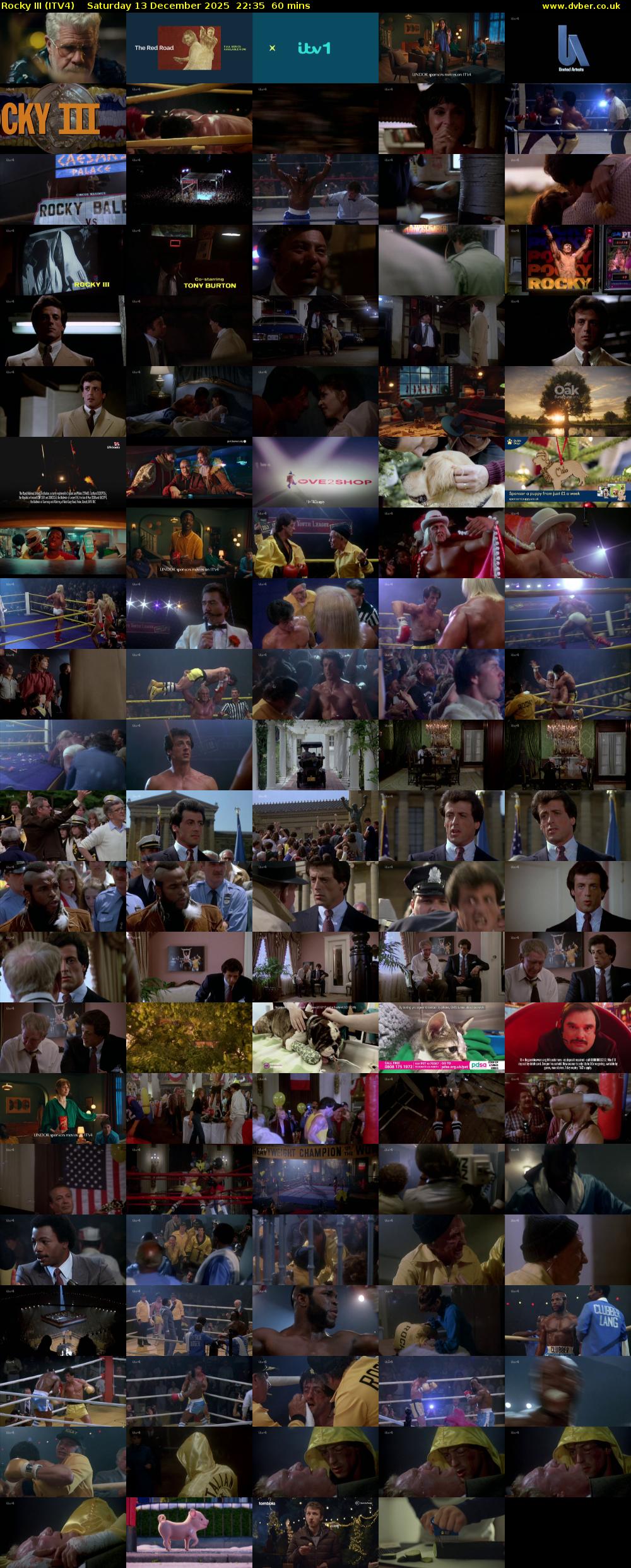 Rocky III (ITV4) Saturday 13 December 2025 22:35 - 23:35