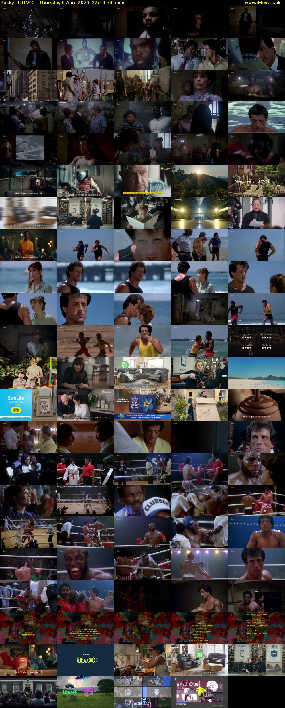 Rocky III (ITV4) Thursday 9 April 2026 22:10 - 23:10