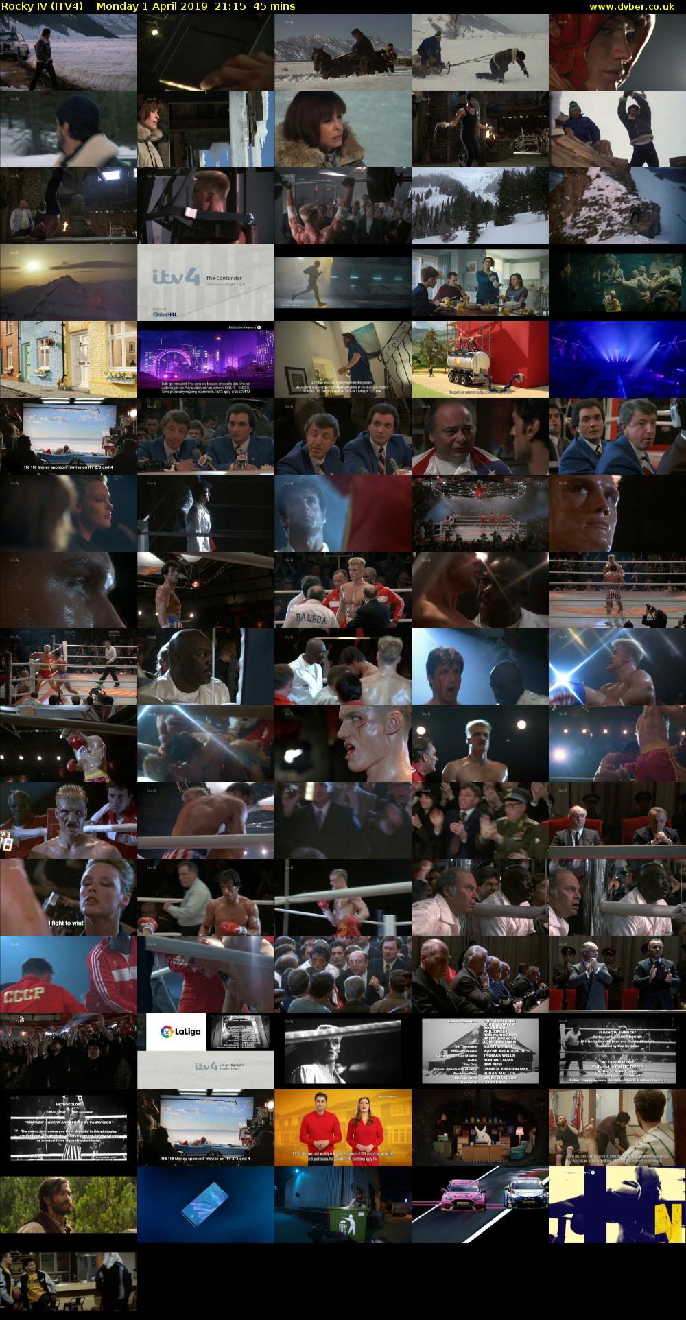 Rocky IV (ITV4) Monday 1 April 2019 21:15 - 22:00