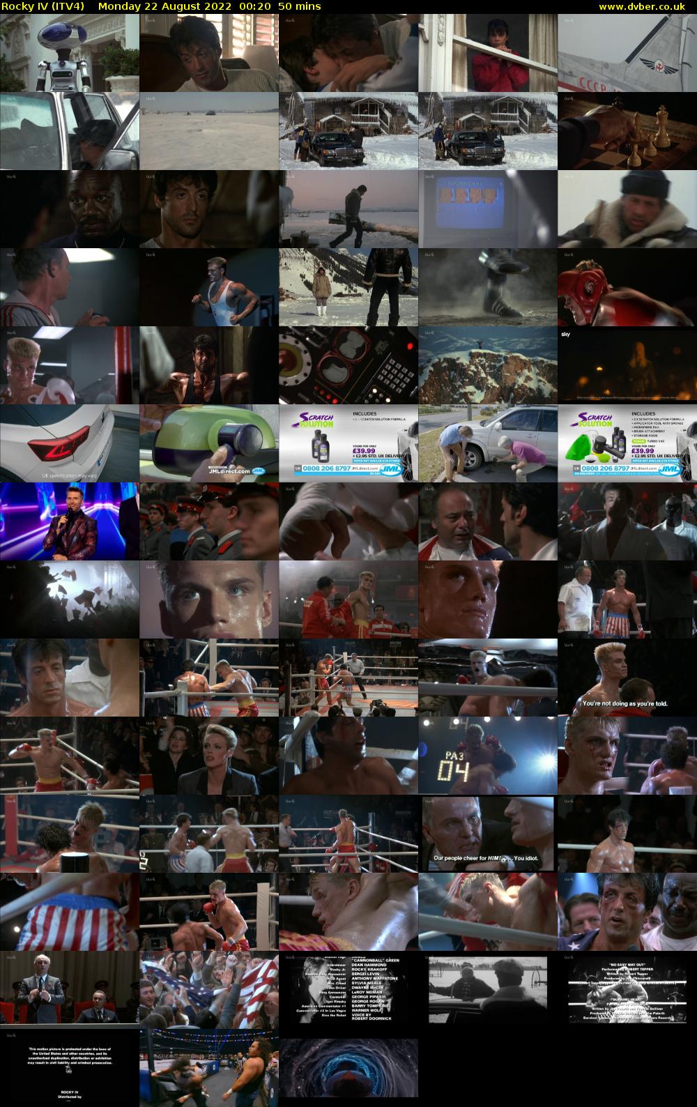 Rocky IV (ITV4) Monday 22 August 2022 00:20 - 01:10