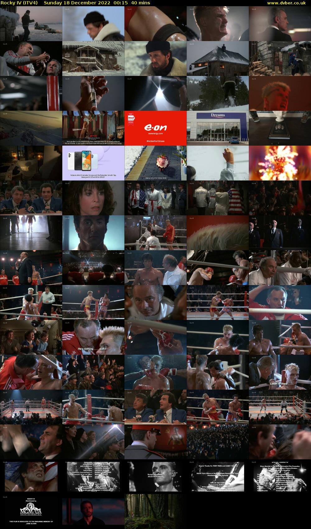 Rocky IV (ITV4) Sunday 18 December 2022 00:15 - 00:55