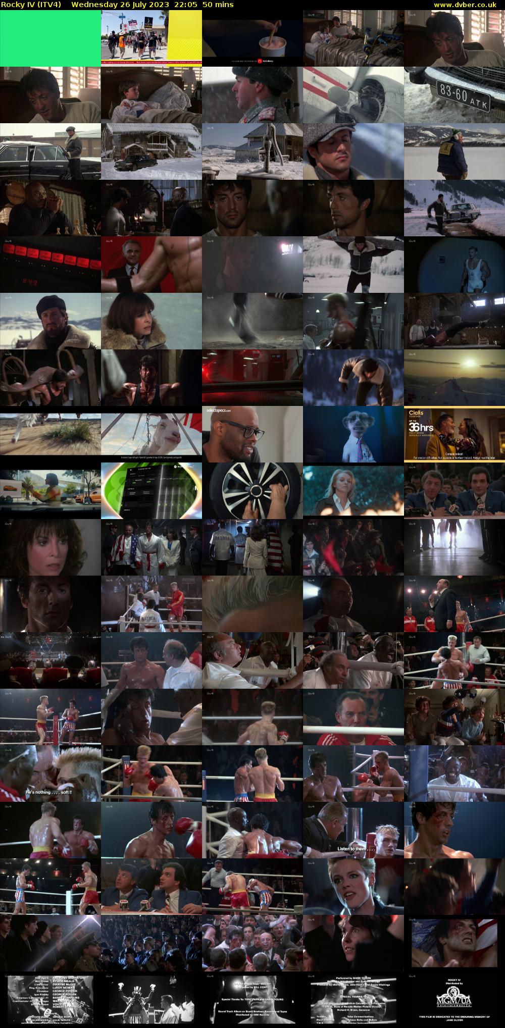 Rocky IV (ITV4) Wednesday 26 July 2023 22:05 - 22:55