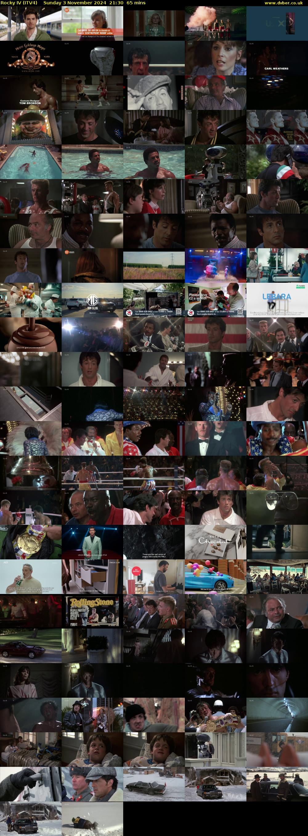 Rocky IV (ITV4) Sunday 3 November 2024 21:30 - 22:35