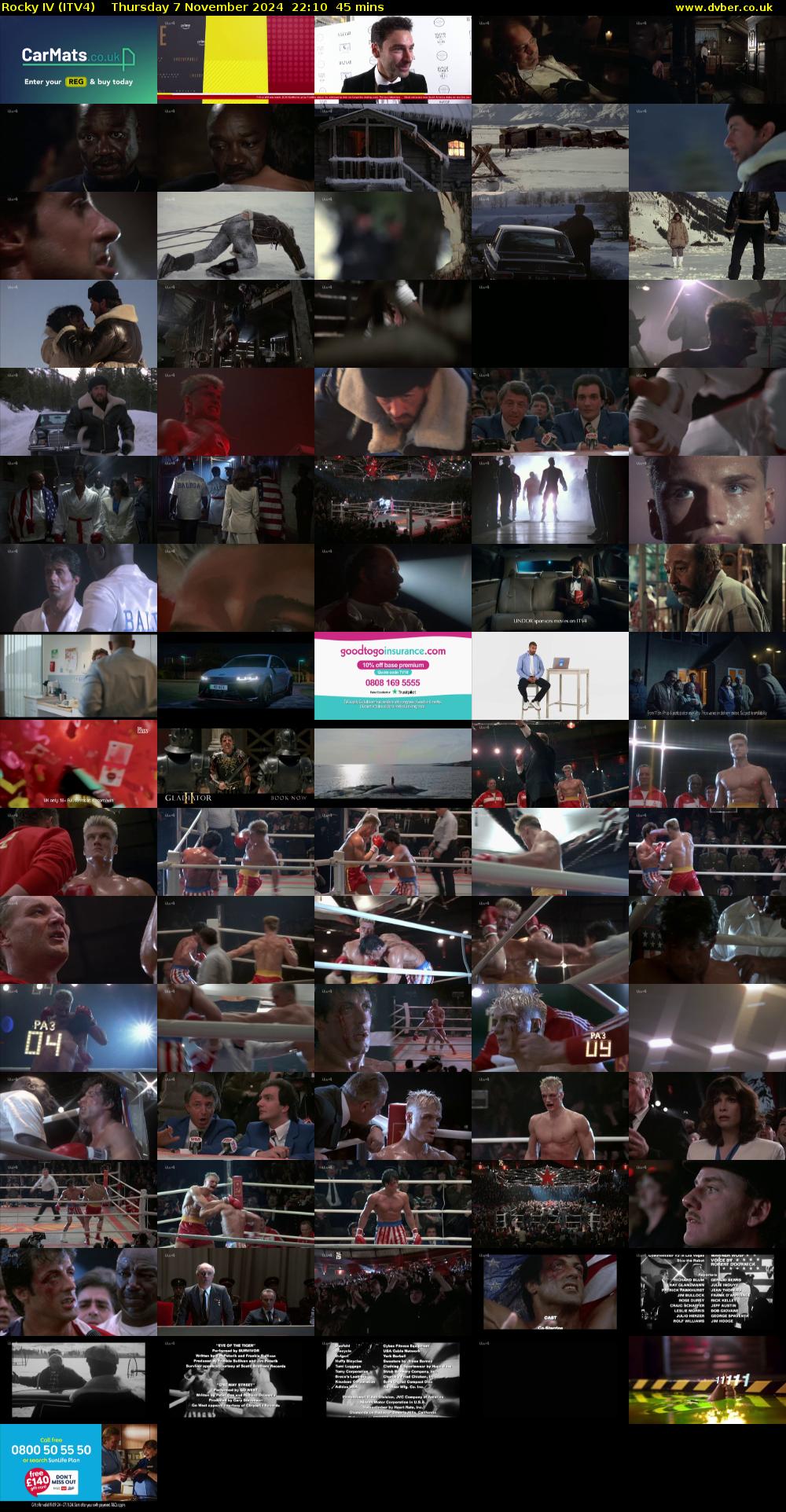 Rocky IV (ITV4) Thursday 7 November 2024 22:10 - 22:55