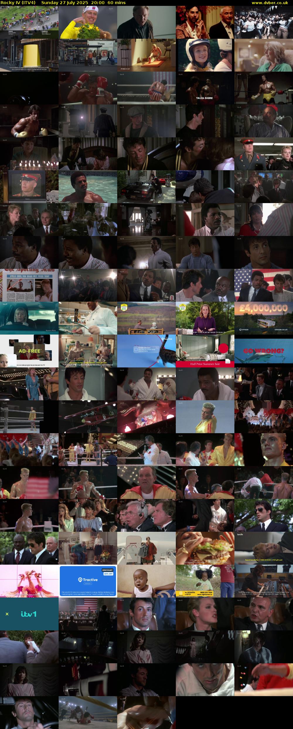 Rocky IV (ITV4) Sunday 27 July 2025 20:00 - 21:00