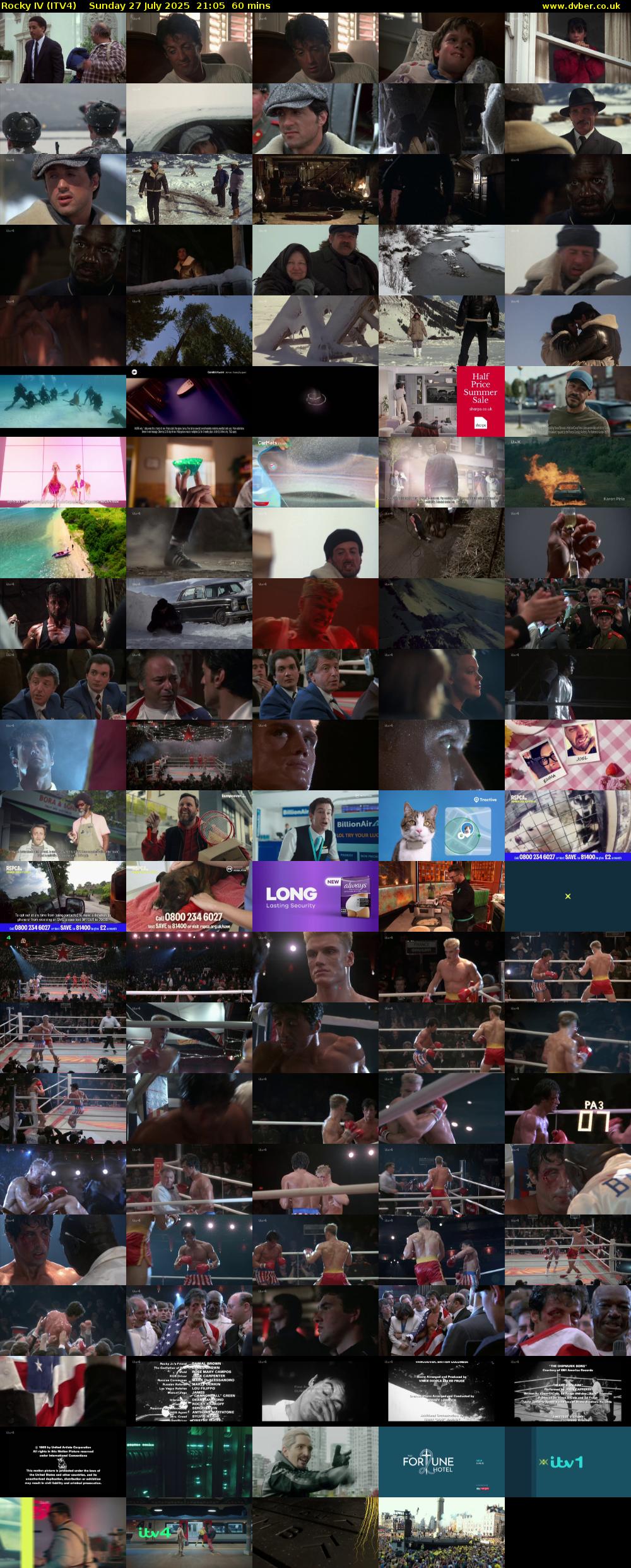Rocky IV (ITV4) Sunday 27 July 2025 21:05 - 22:05