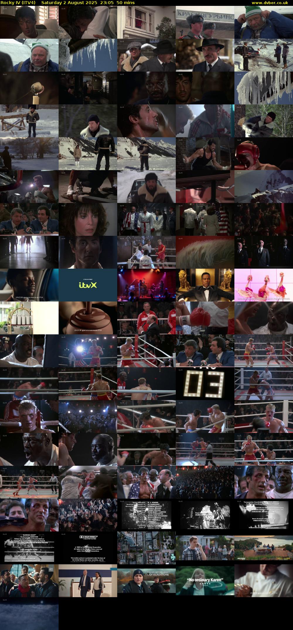 Rocky IV (ITV4) Saturday 2 August 2025 23:05 - 23:55
