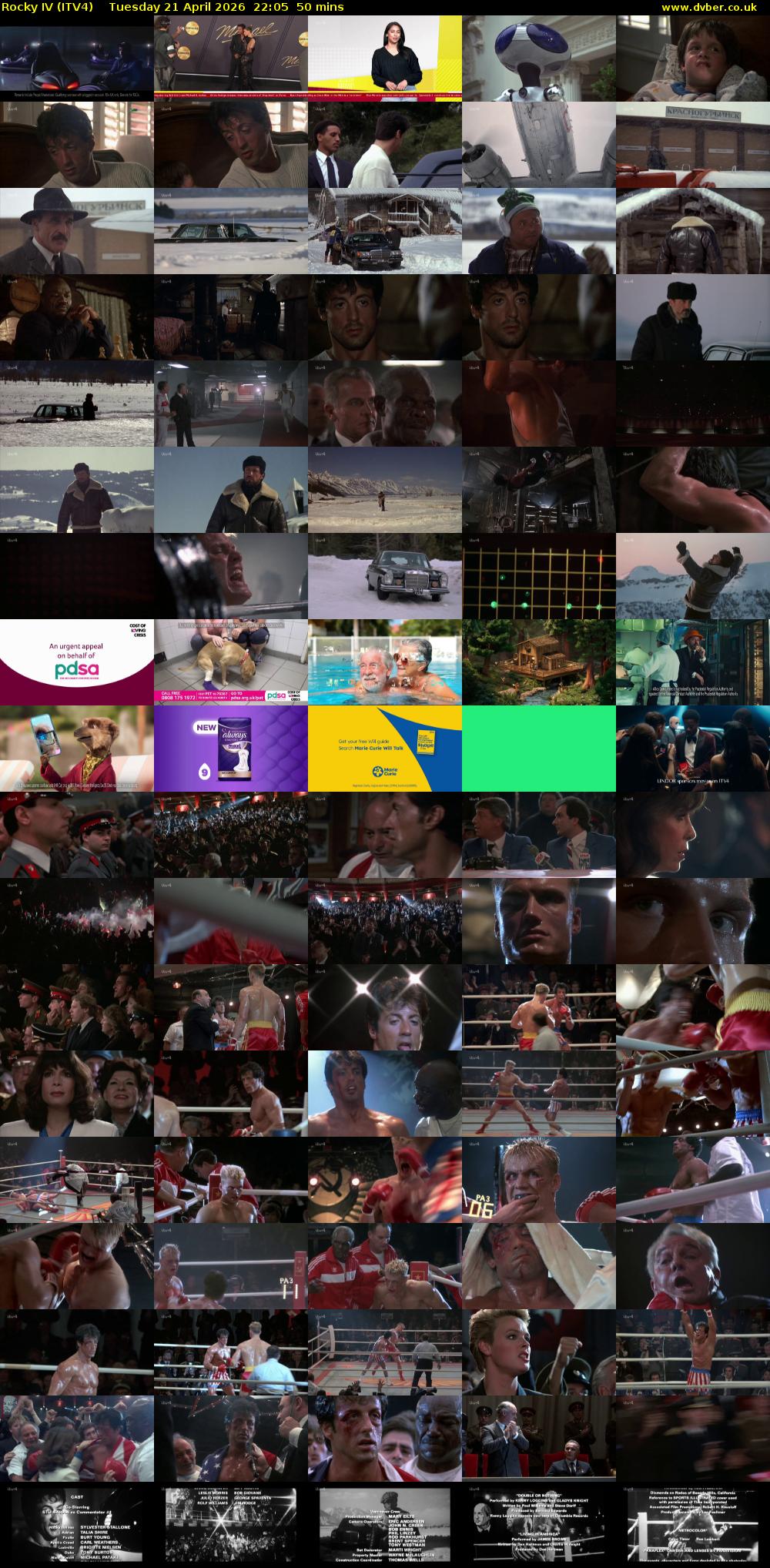 Rocky IV (ITV4) Tuesday 21 April 2026 22:05 - 22:55