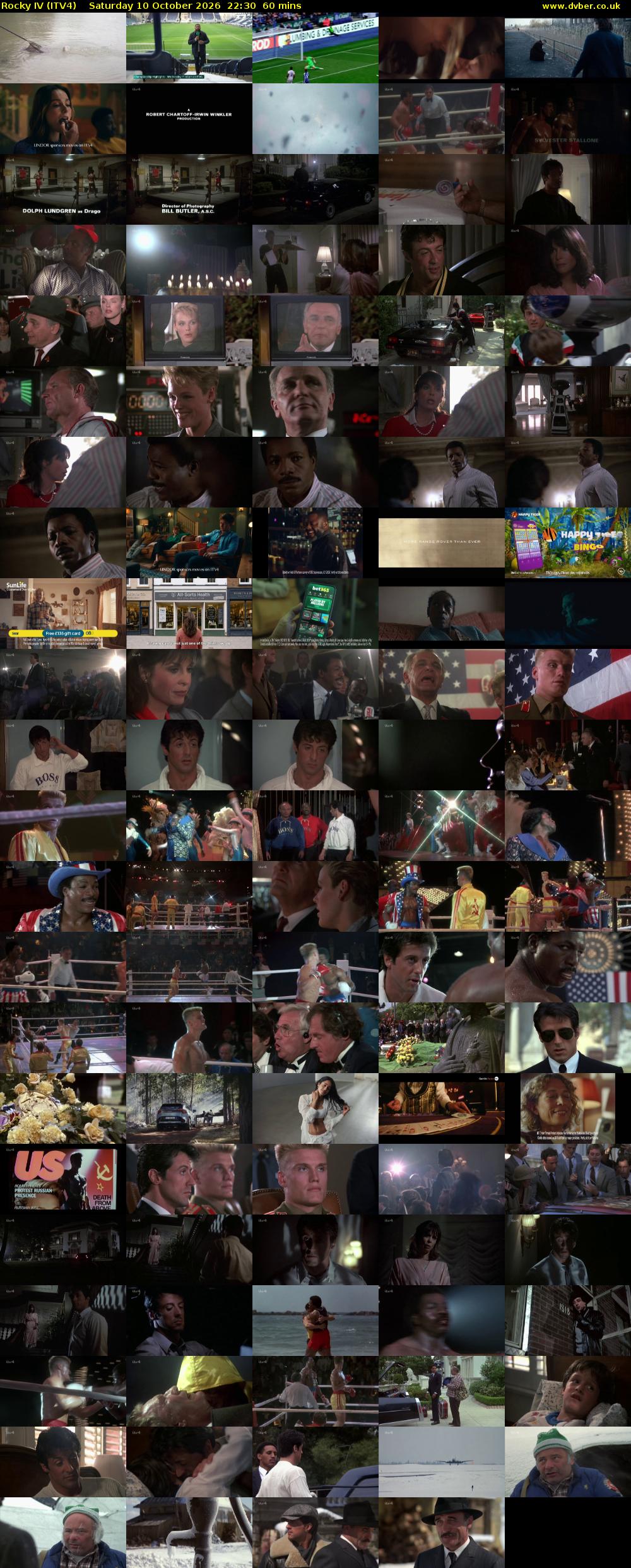Rocky IV (ITV4) Saturday 10 October 2026 22:30 - 23:30