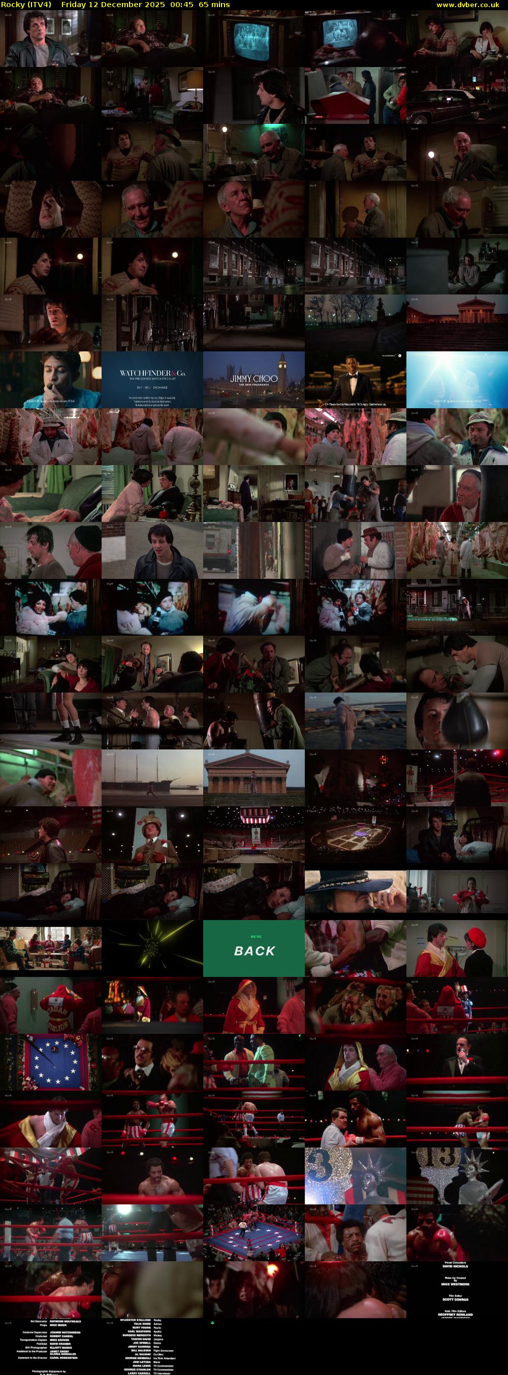 Rocky (ITV4) Friday 12 December 2025 00:45 - 01:50