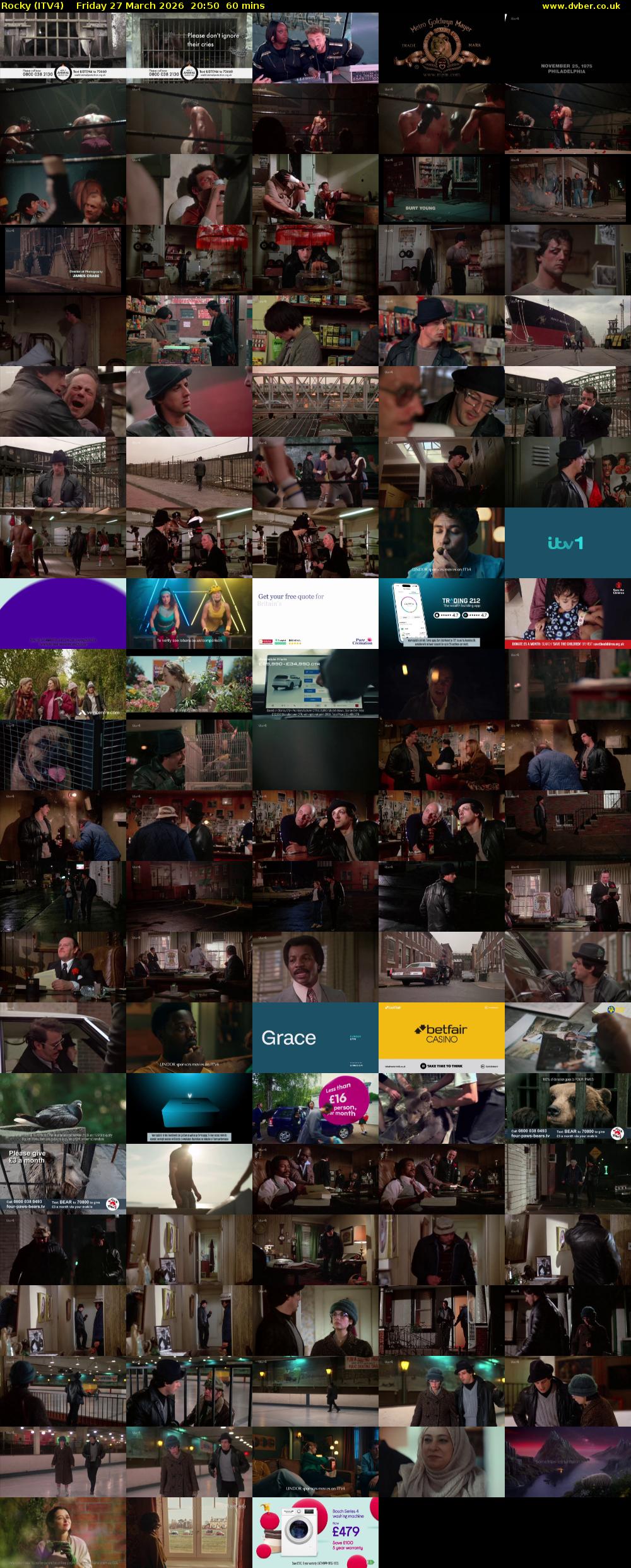 Rocky (ITV4) Friday 27 March 2026 20:50 - 21:50