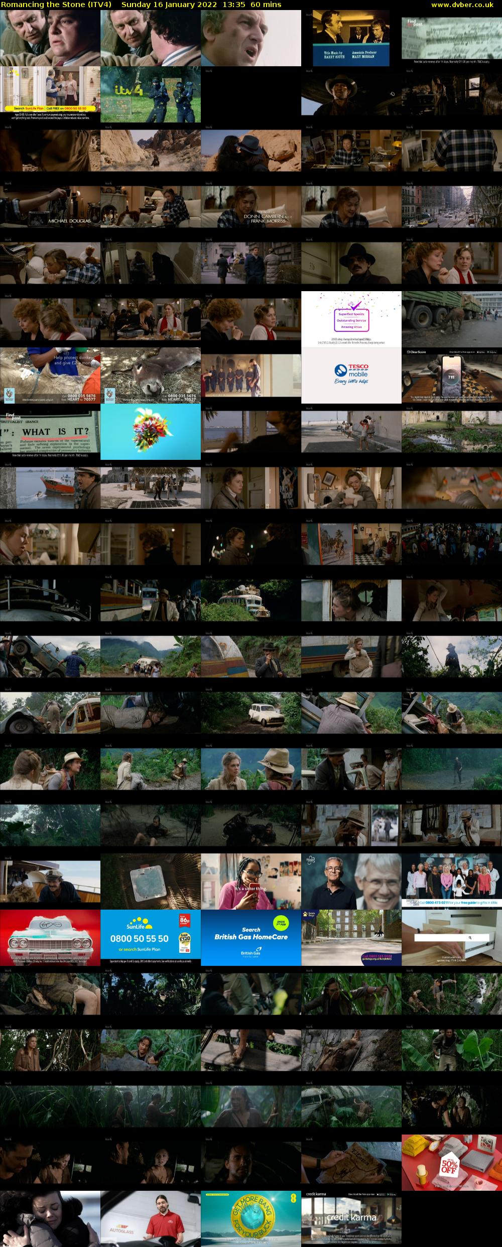 Romancing the Stone (ITV4) Sunday 16 January 2022 13:35 - 14:35