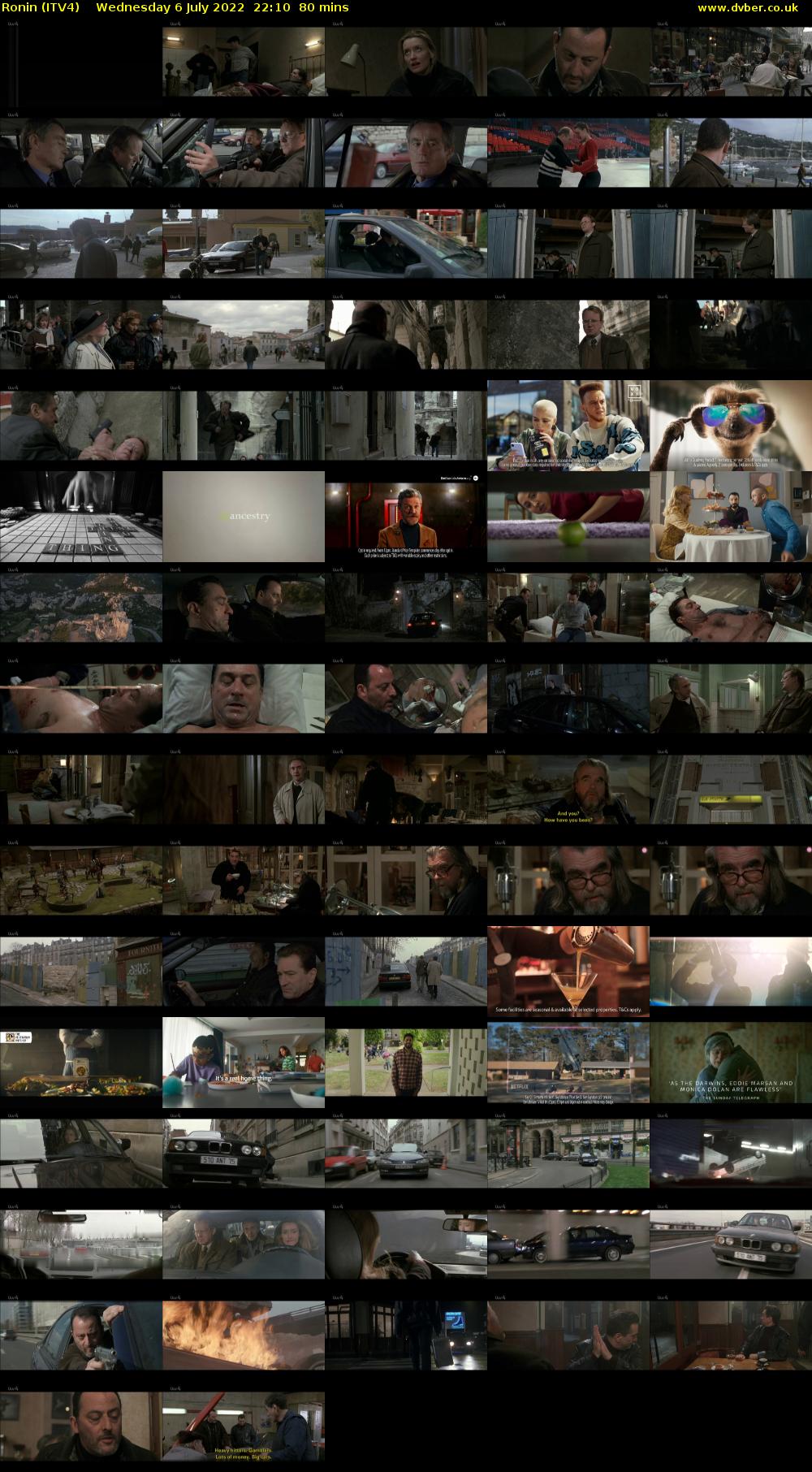 Ronin (ITV4) Wednesday 6 July 2022 22:10 - 23:30