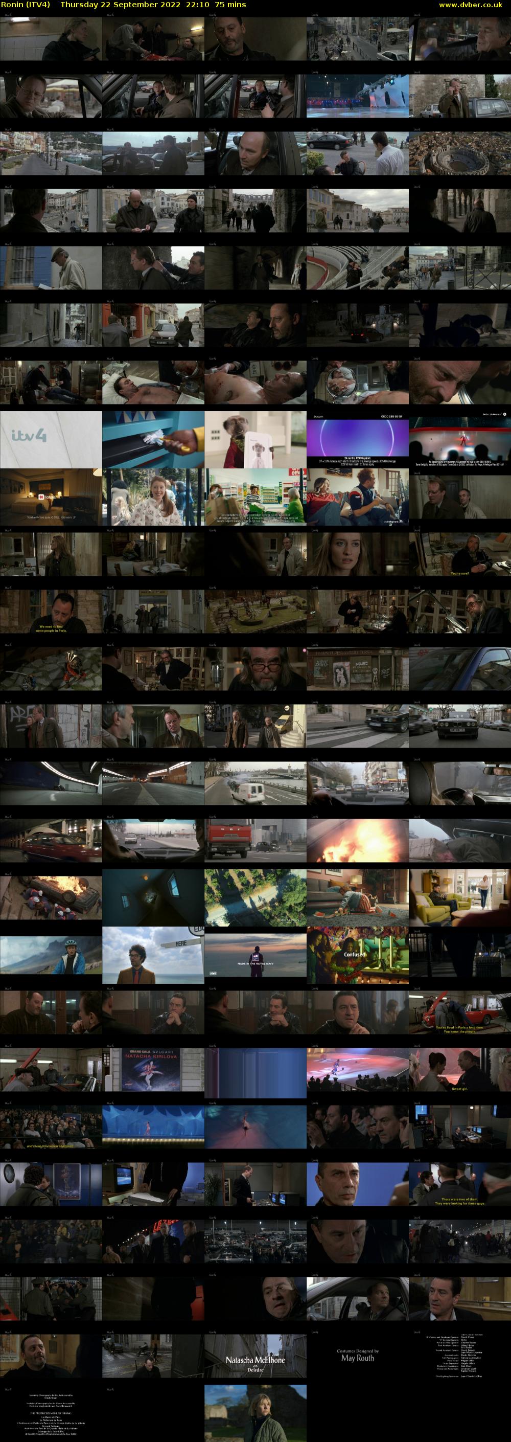 Ronin (ITV4) Thursday 22 September 2022 22:10 - 23:25