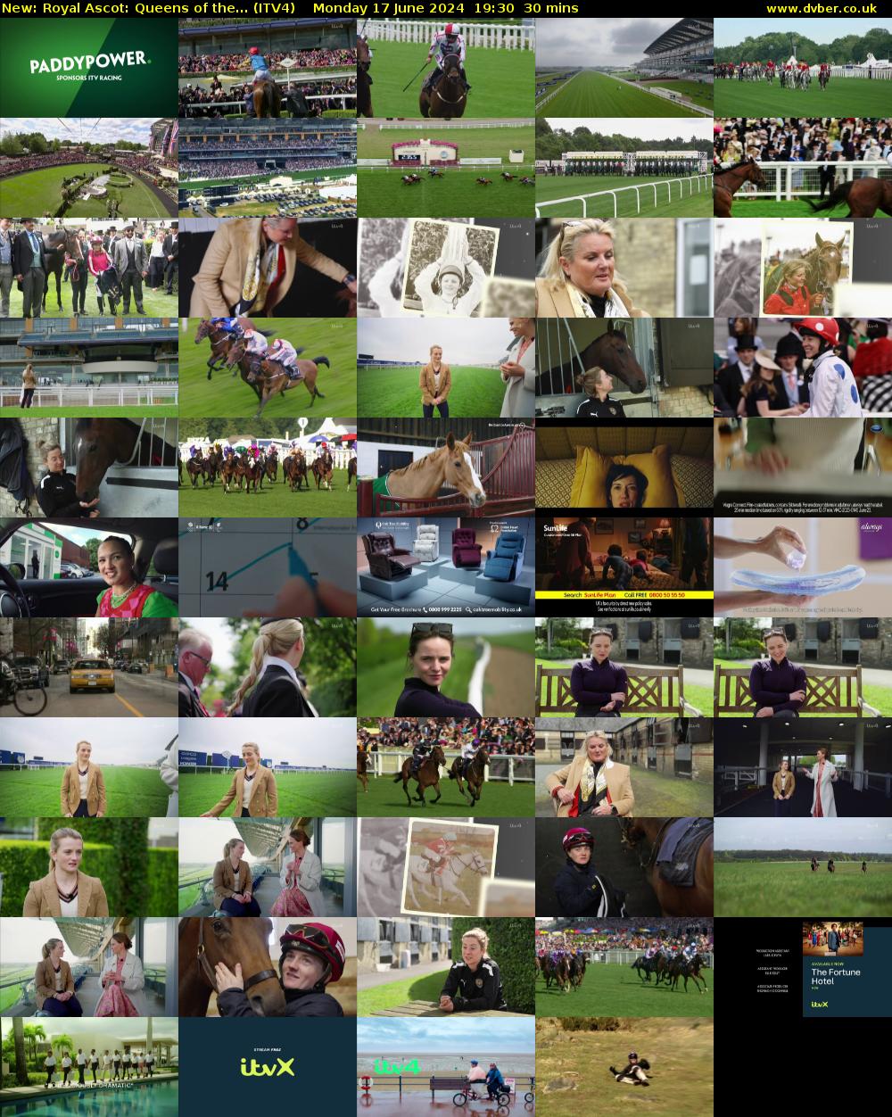 Royal Ascot: Queens of the... (ITV4) Monday 17 June 2024 19:30 - 20:00