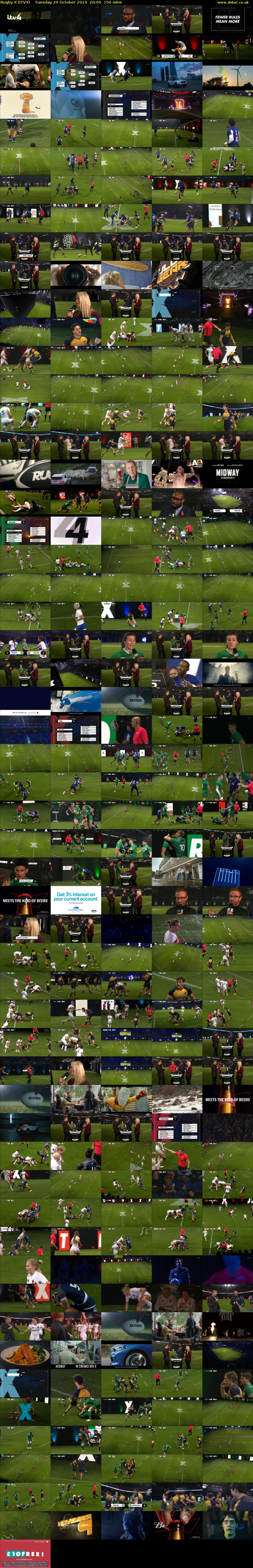 Rugby X (ITV4) Tuesday 29 October 2019 20:00 - 22:30