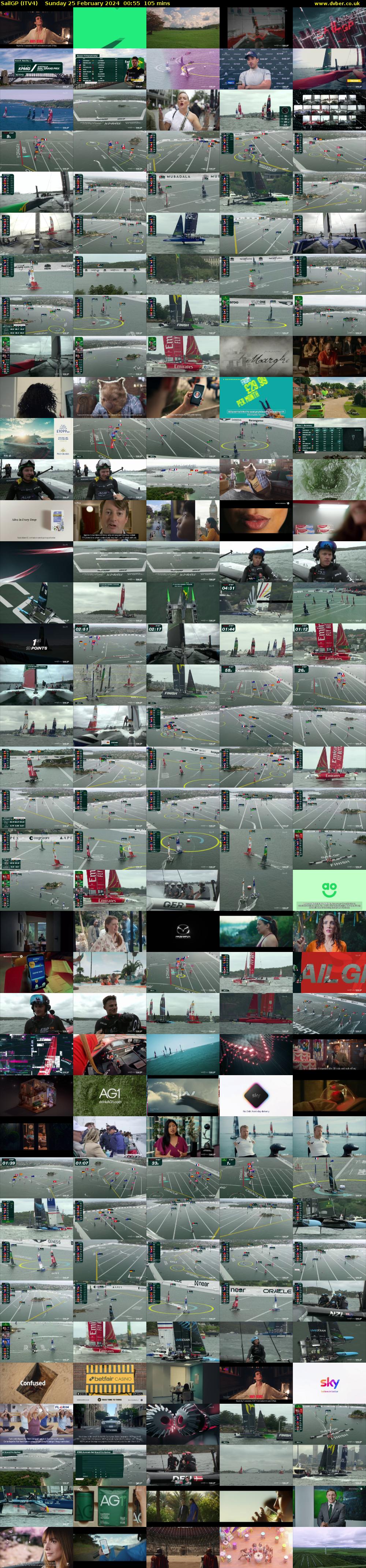 SailGP (ITV4) Sunday 25 February 2024 00:55 - 02:40