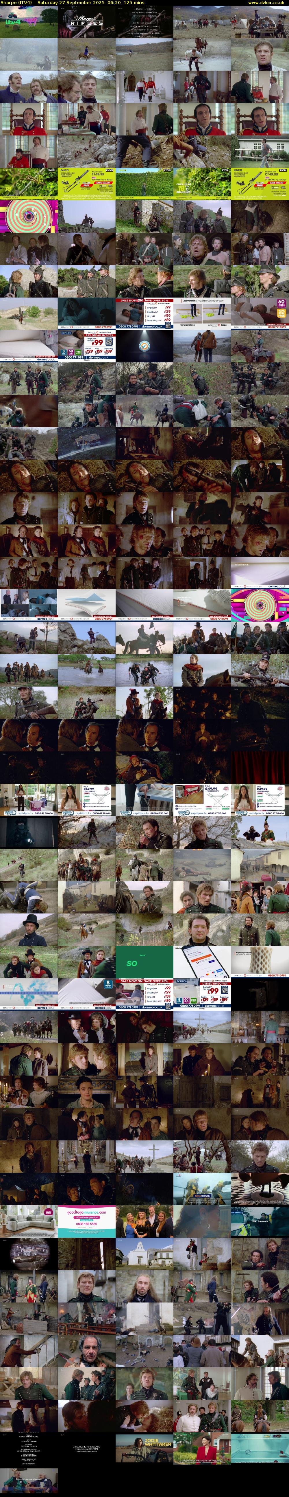 Sharpe (ITV4) Saturday 27 September 2025 06:20 - 08:25
