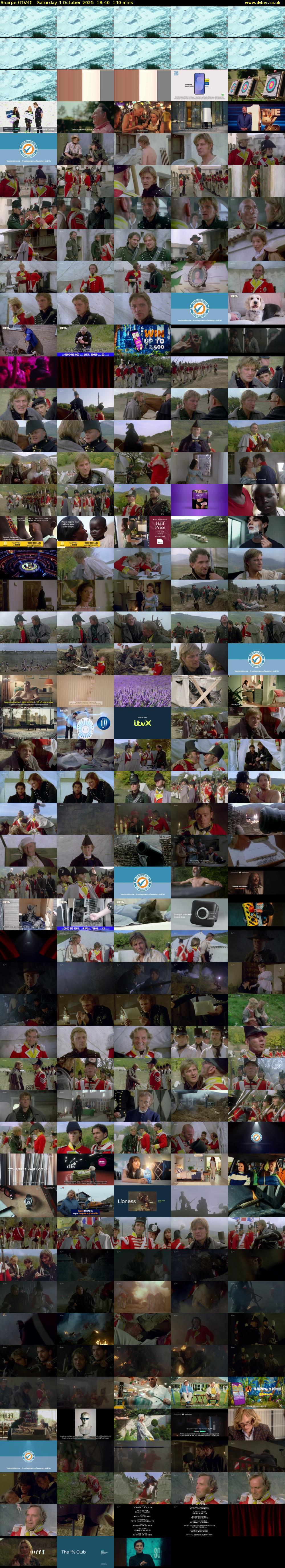 Sharpe (ITV4) Saturday 4 October 2025 18:40 - 21:00