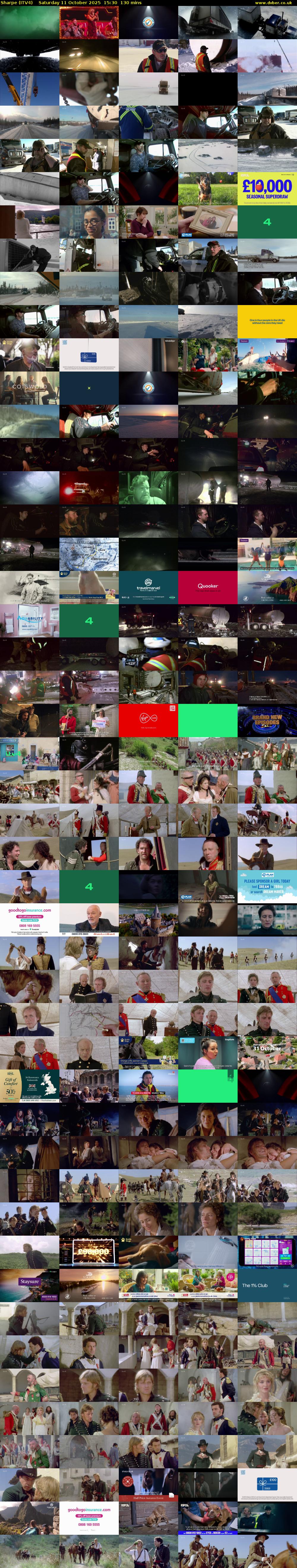 Sharpe (ITV4) Saturday 11 October 2025 15:30 - 17:40