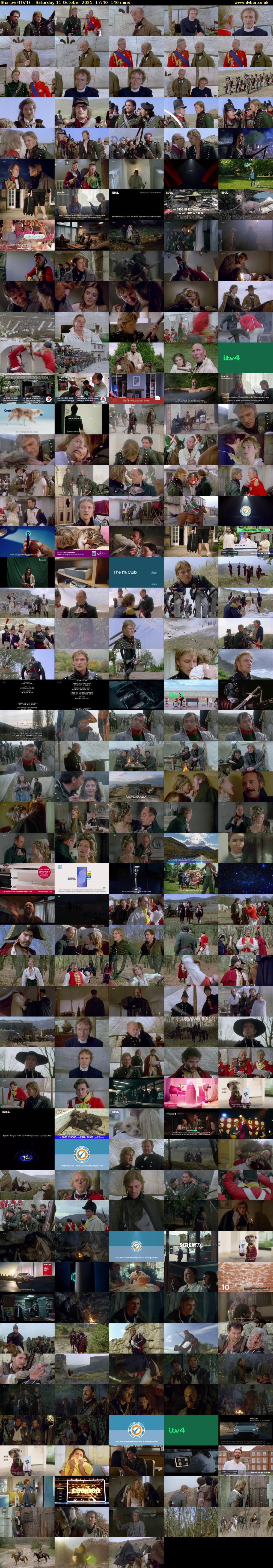 Sharpe (ITV4) Saturday 11 October 2025 17:40 - 20:00