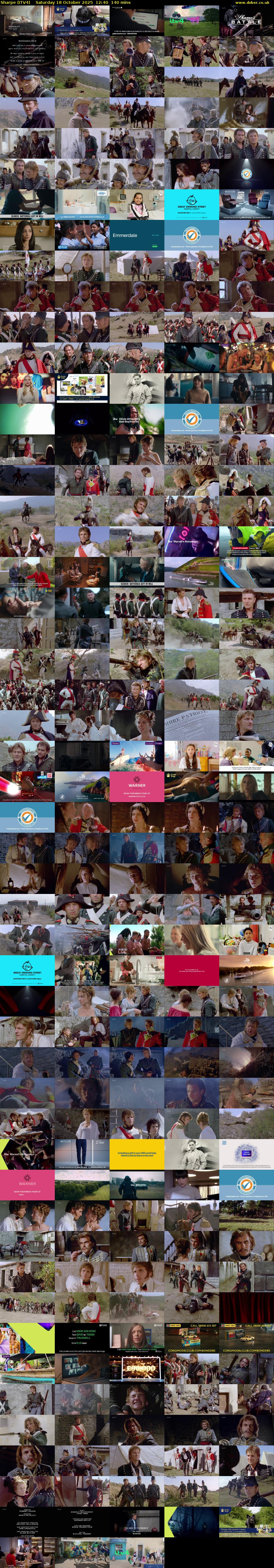 Sharpe (ITV4) Saturday 18 October 2025 12:40 - 15:00