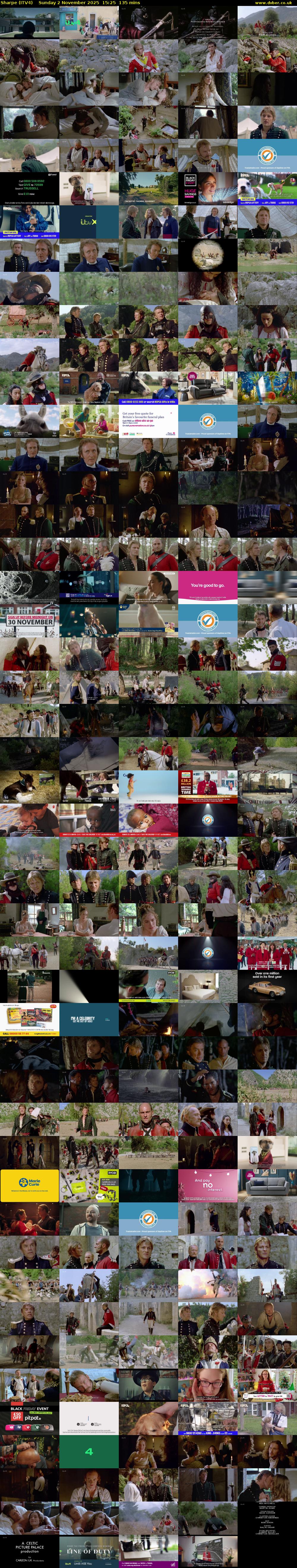 Sharpe (ITV4) Sunday 2 November 2025 15:25 - 17:40